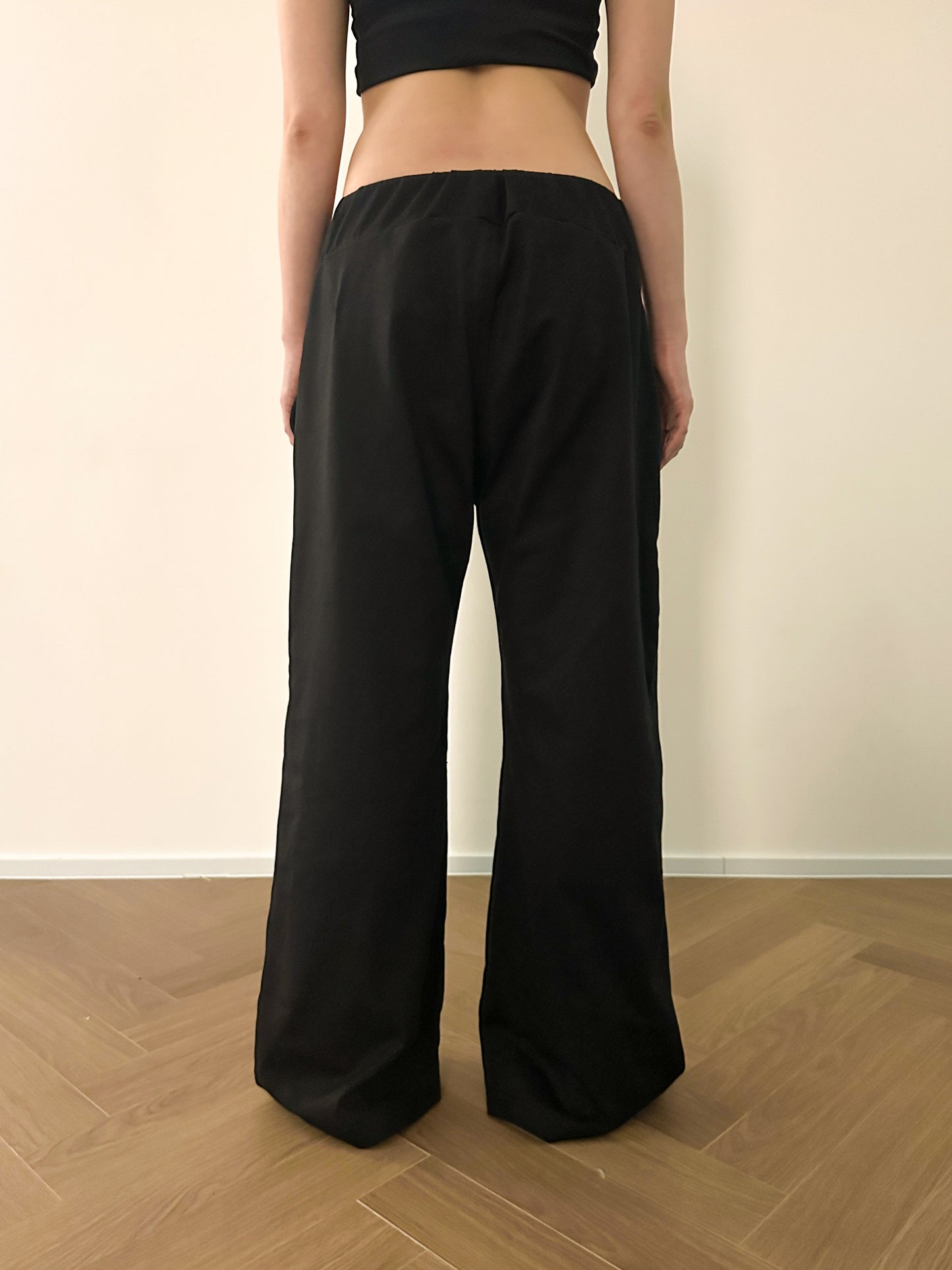 Low rise wide pants